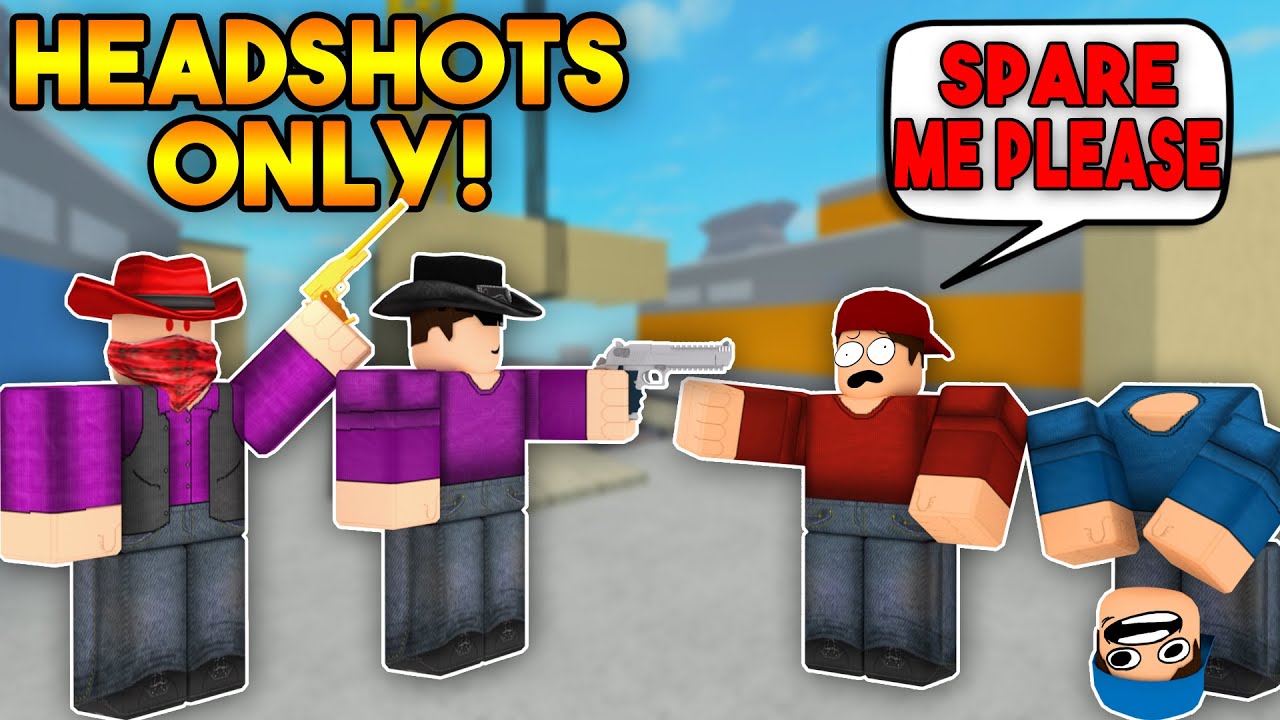 ARSENAL HEADSHOTS ONLY MODE WITH PURPLE TEAM IS TERRIBLE (ROBLOX)