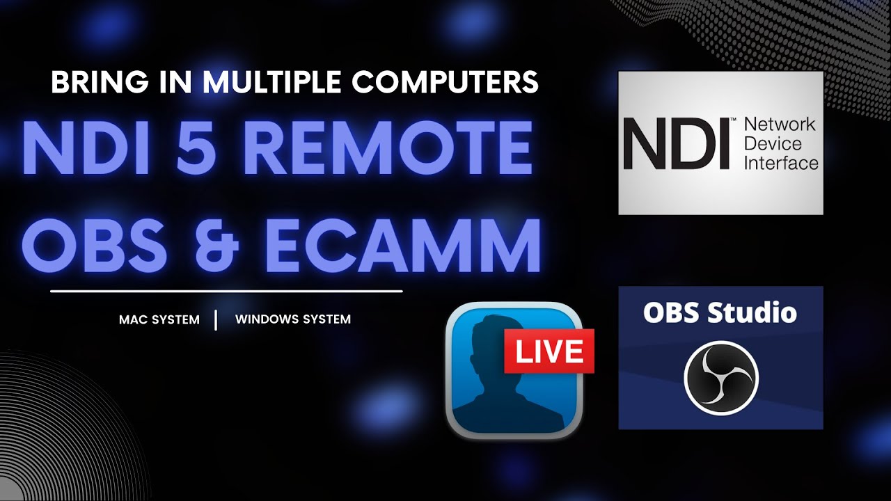 Seeing what I can do with NDI 5, OBS and ECAMM Live