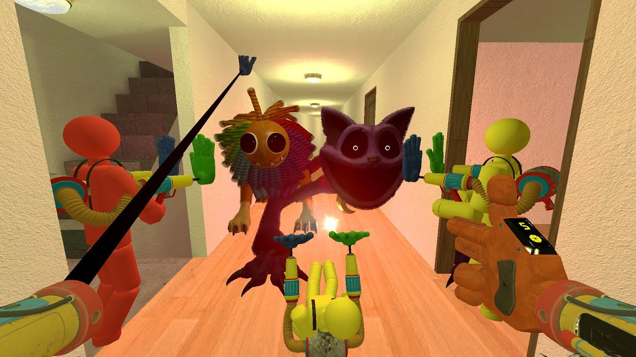 ULTRA FASTER! Yarnaby & CatNap Chase 100 Players in Liminal Hotel in Garry's Mod Gmod