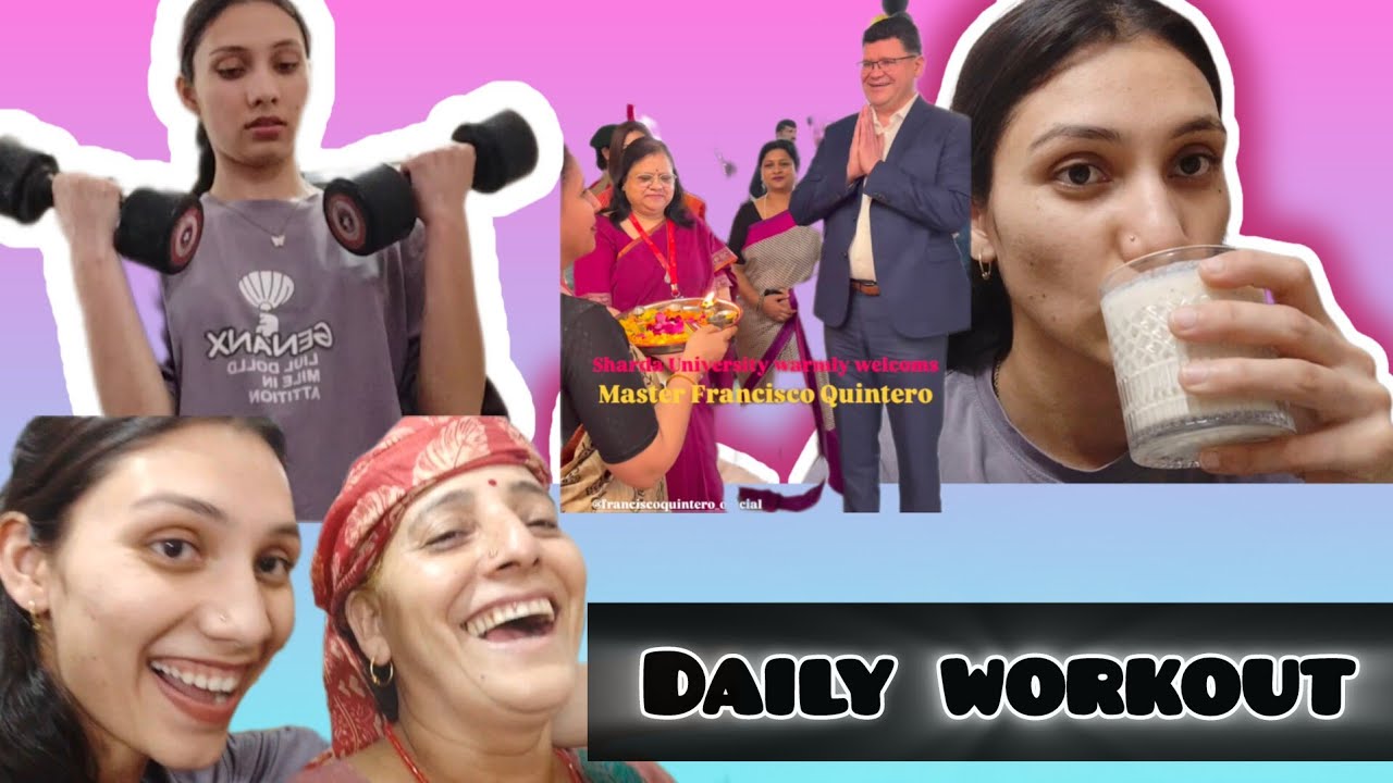 My daily workout routine and fun in college sharda university 😂#1000subscriber #1millionviews 