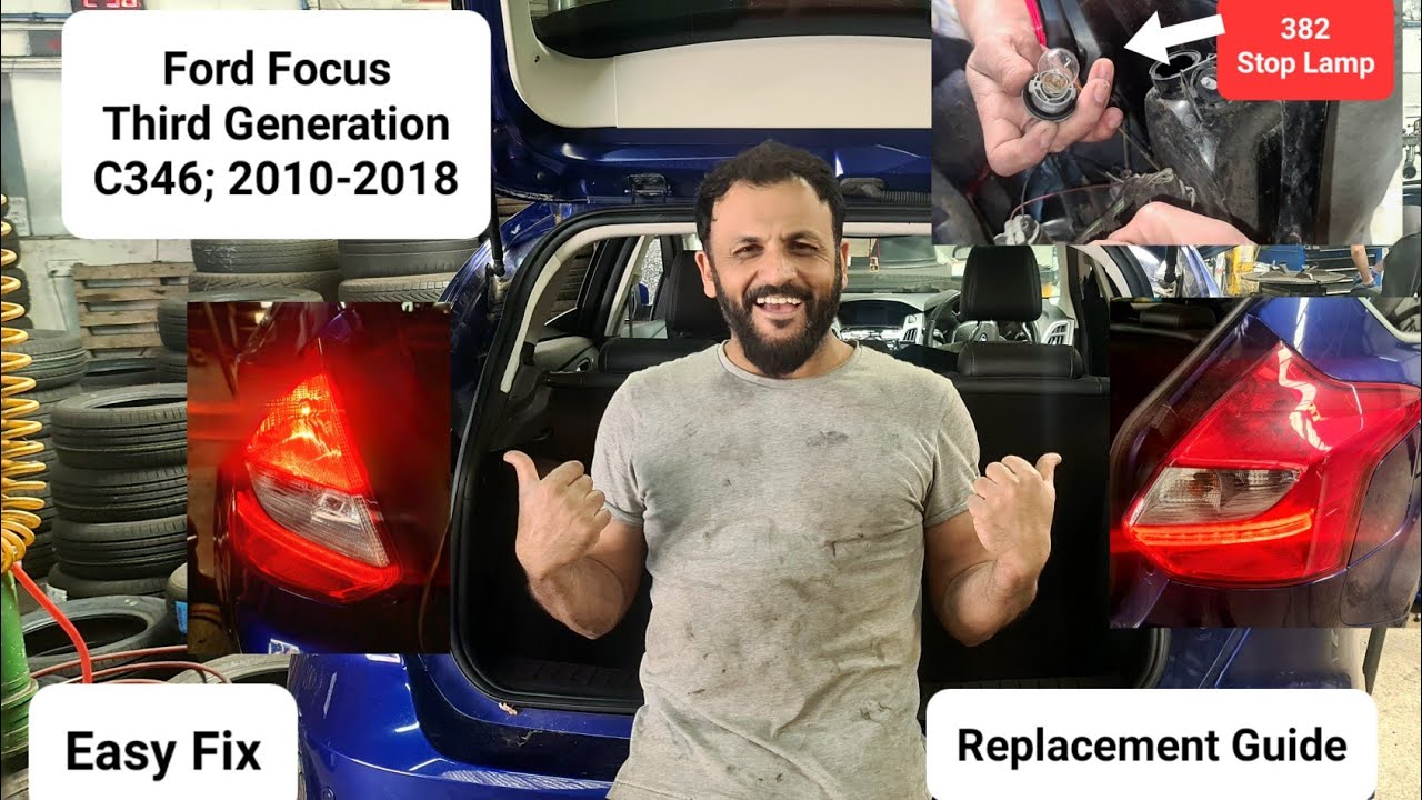 how to change stop lamp | remove tail light unit on Ford Focus mk3 #taillight #hiddenscrew #led