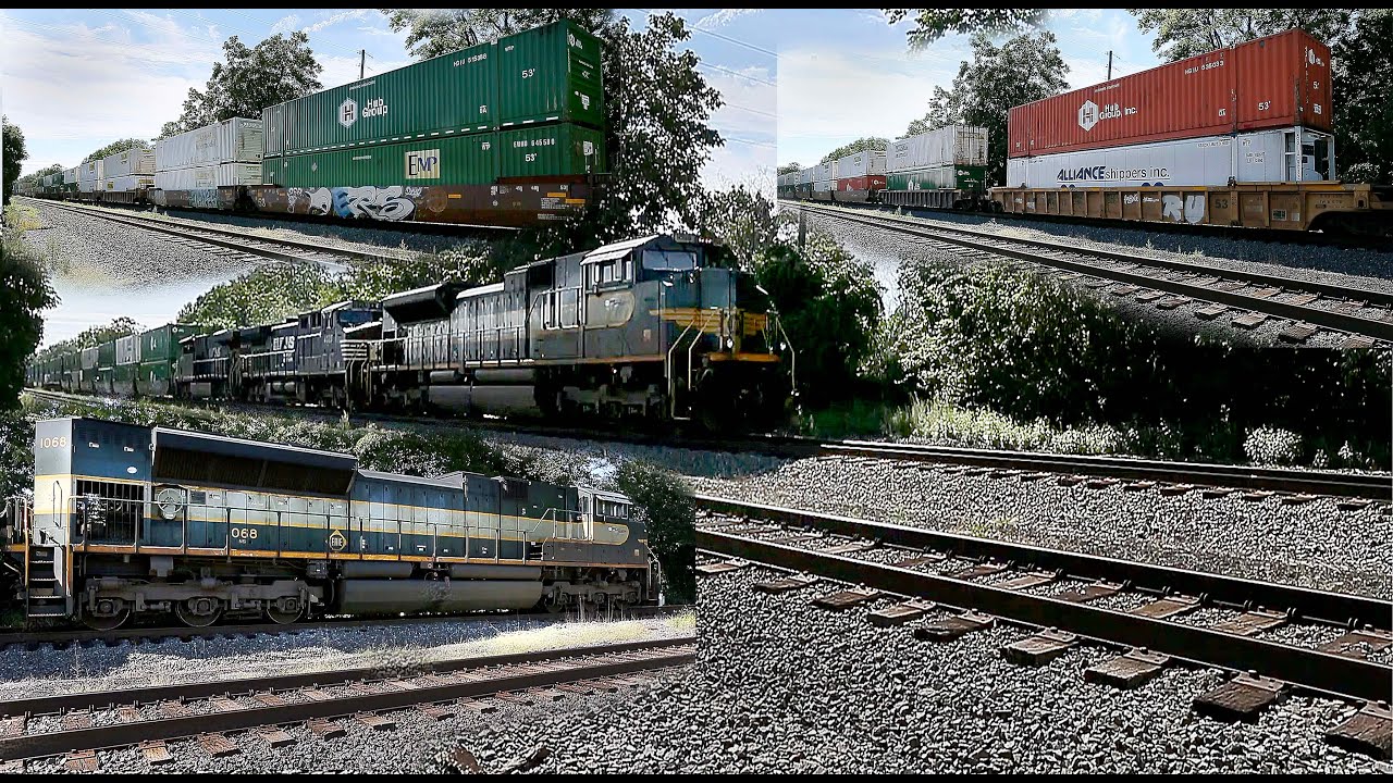 Norfolk Southern Heritage Erie Railroad train 1068 with Intermodal Load