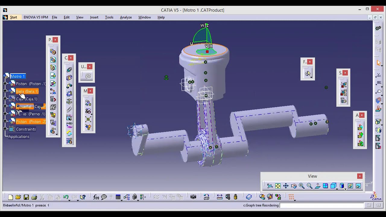 Ensamble y movimiento Catia V5 desde cero