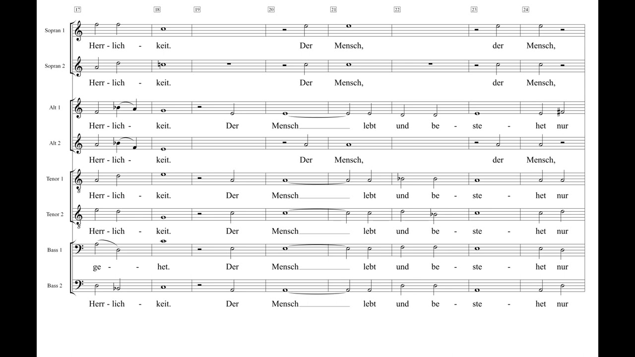 Max Reger Op. 138.1 Der Mensch lebt und bestehet Einstudierung Alt 1