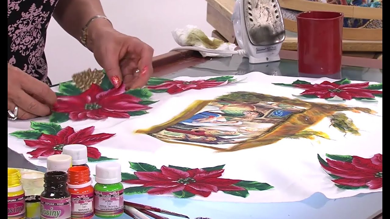 Como Pintar un Centro de Mesa con Bordado Liquido- Hogar Tv  por Juan Gonzalo Angel