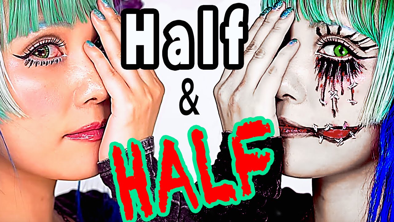 Creepy Cute Half & Half MAKEUP TUTORIAL by Japanese kawaii model Mai Aisaki