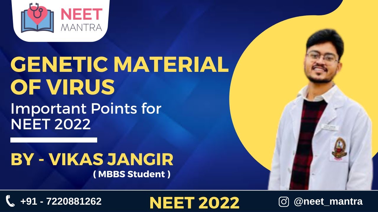 NEET 2024 | Genetic Material of Virus by Dr Vikas Jangir