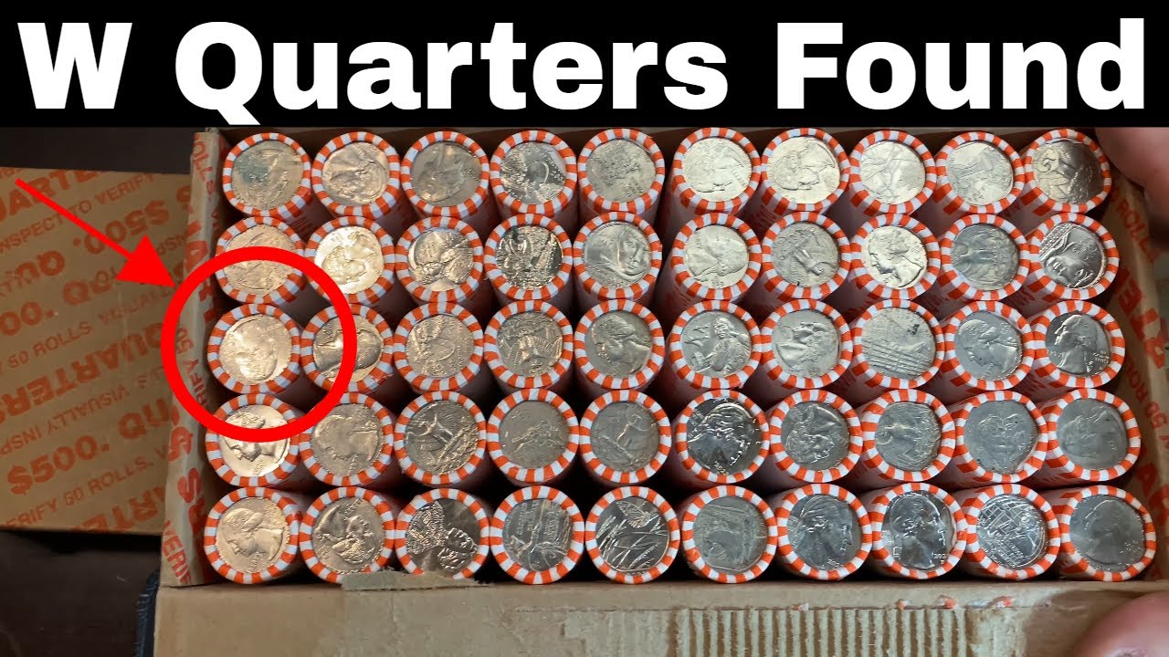 Coin Roll Hunting Quarters - W Quarters Found