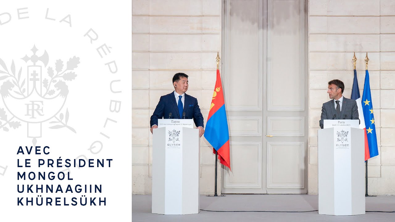 Déclaration conjointe avec Ukhnaagiin Khürelsükh, Président de la Mongolie.