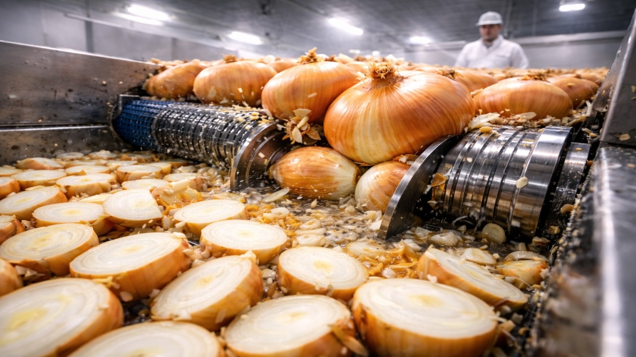 Inside a Factory That Produces Tons of Crispy Onion Rings Every Hour | Full Process