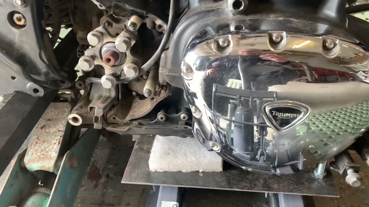 Triumph 1600 engine removal.