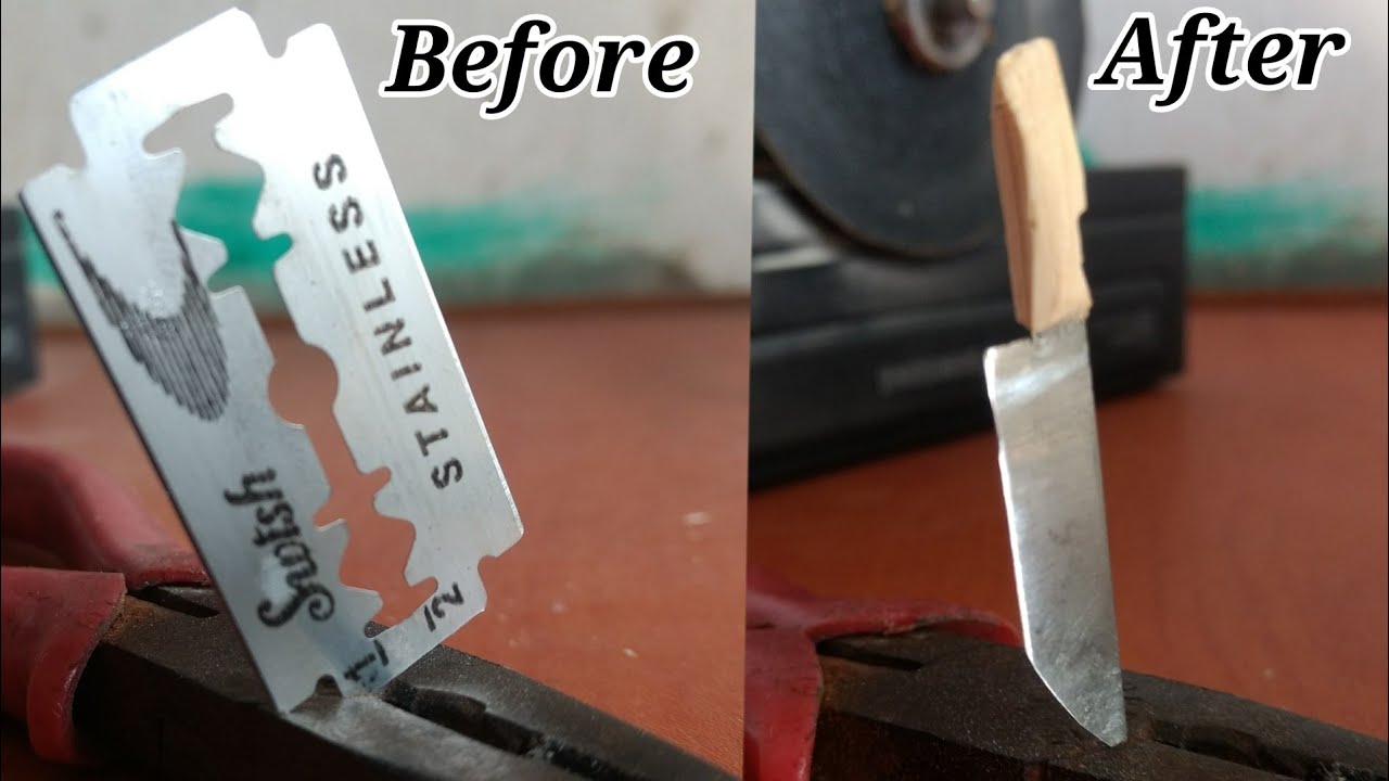 DIY Making mini knife out of Blade
