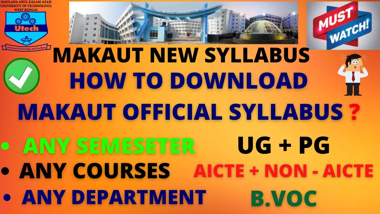 MAKAUT New Syllabus Download || MAKAUT All Courses Syllabus || How to Download Makaut Sem Syllabus