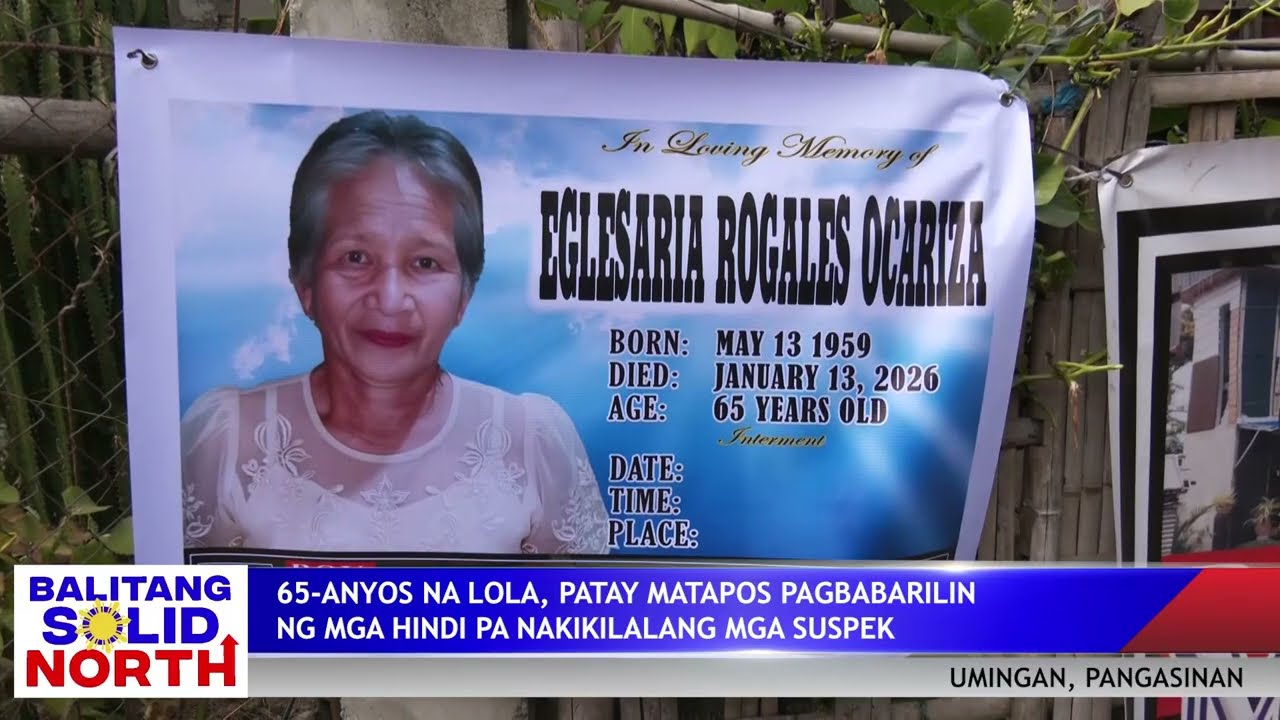 PANGASINAN: 65-anyos na lola, patay matapos pagbabarilin sa bayan ng Umingan