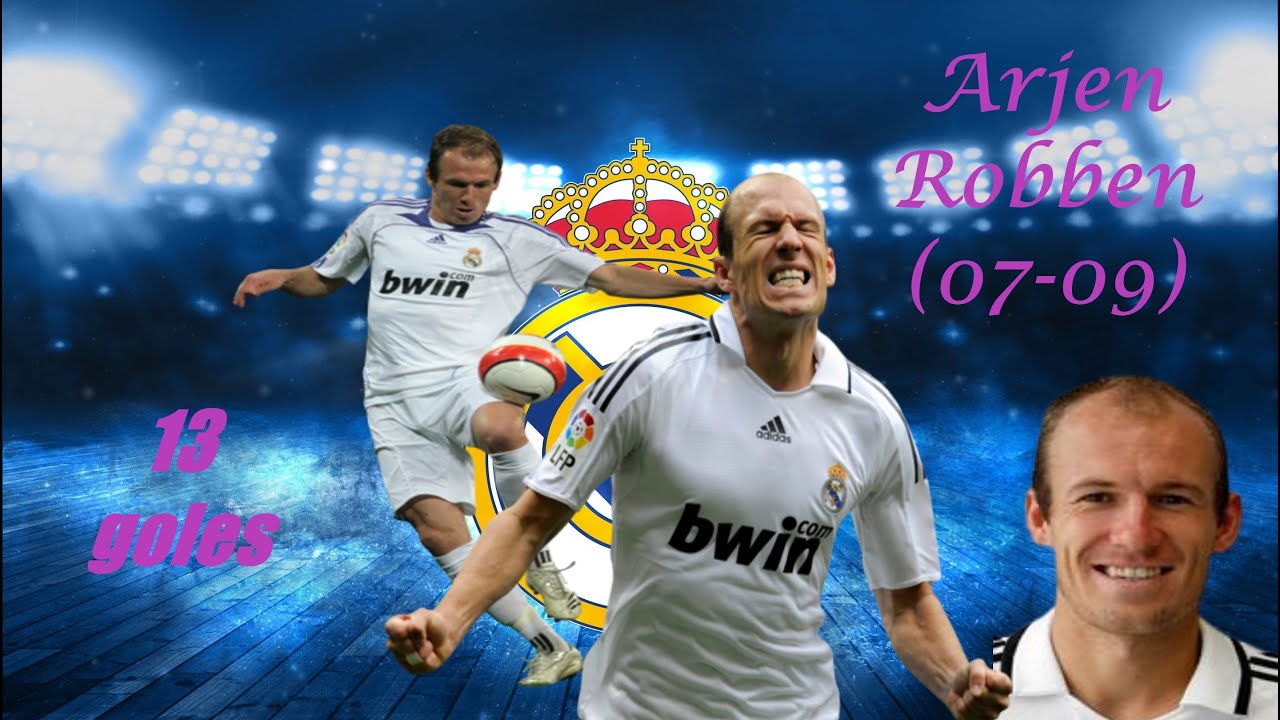 🇳🇱ARJEN ROBBEN, TODOS SUS GOLES⚽ OFICIALES (13), EN EL REAL MADRID (07-09)