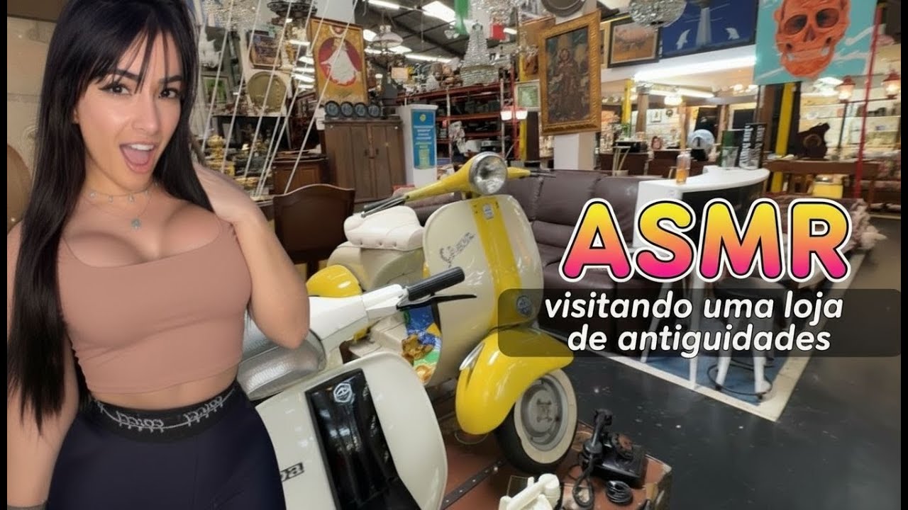 ASMR no Mercado das Pulgas de Curitiba 🕰️✨ Nostalgia e Sussurros Relaxantes - som de Chuva