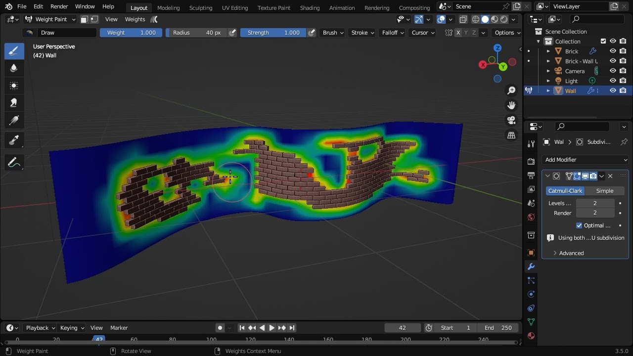 Paint Bricks with Blender's Mesh Materializer