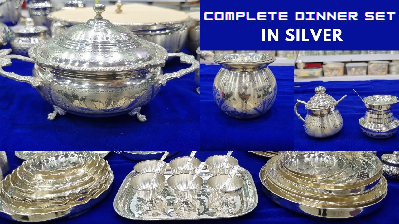 Silver Dinner set | Silver plates | Silver kamchalu | Silver Dishes | Silver Garitalu | #dinnersets