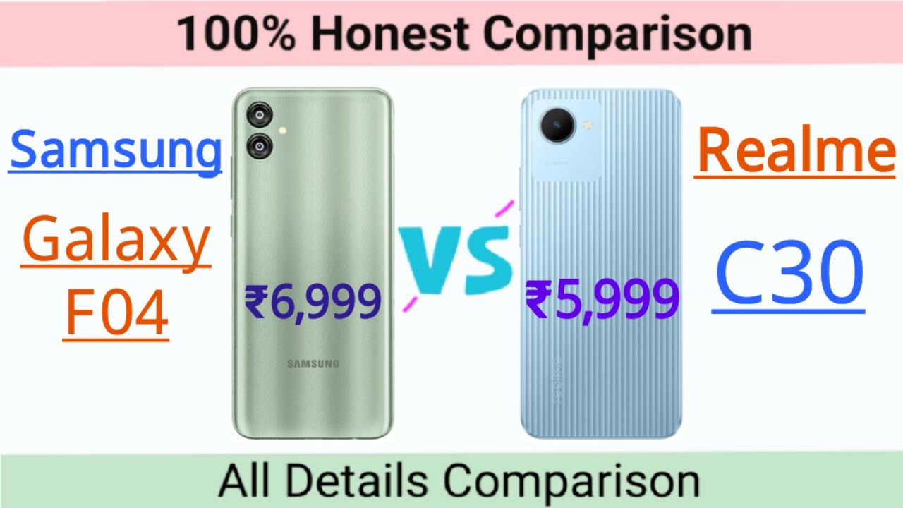 Samsung Galaxy F04 vs Realme C30 // ⭐ #c30vsf04 💥 @thetechnicalgyan  #vs C30 vs F04 #f04vsc30