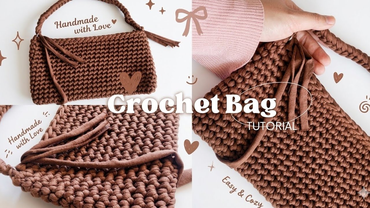 ✨Crochet Handbag 🤎 Tutorial ✨ | Easy Beginner Friendly ✨ |