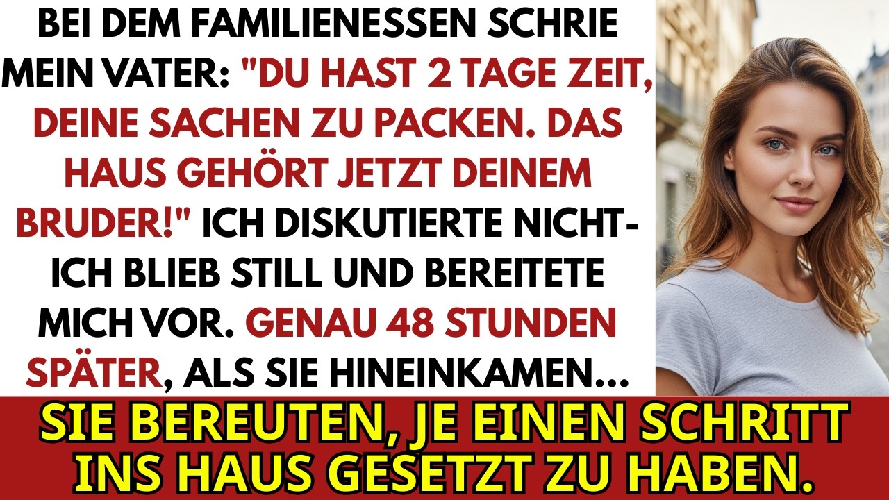 Beim Familienessen Sagten Meine Eltern Du Hast 2 Tage, Um Deine Sachen Zu Packen… Aber Ich…