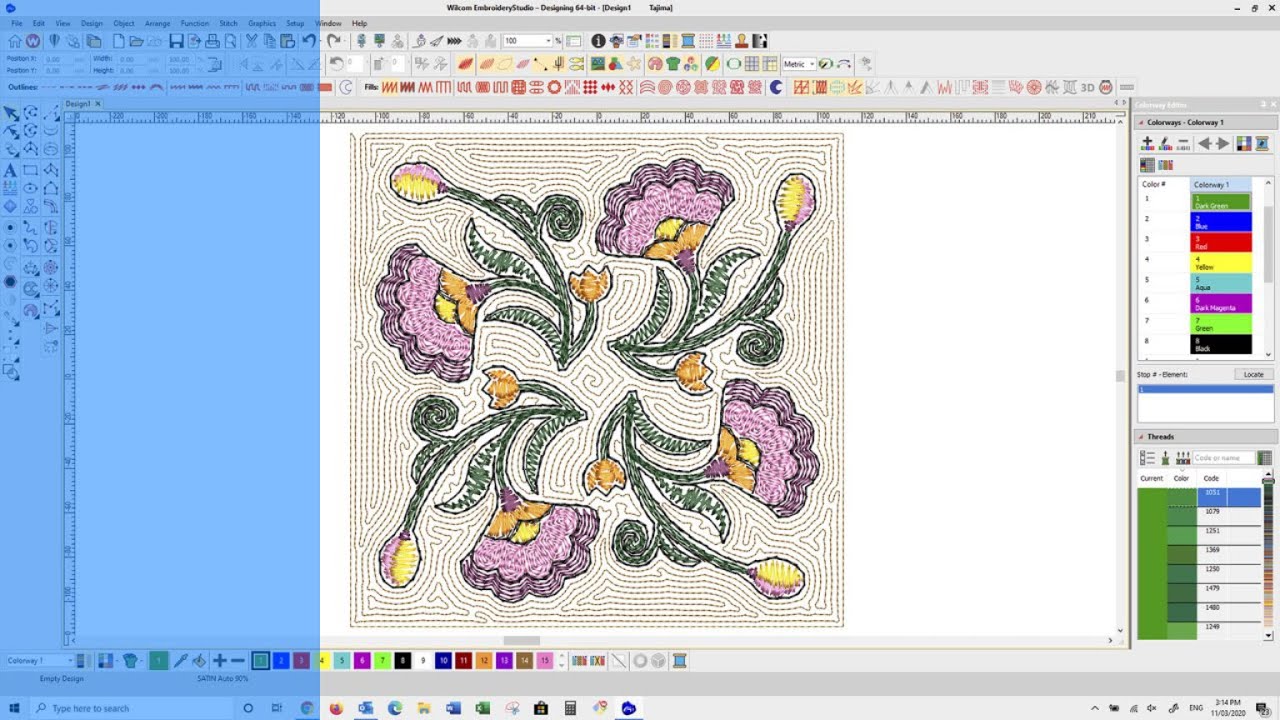 Creating organic stitching with EmbroideryStudio