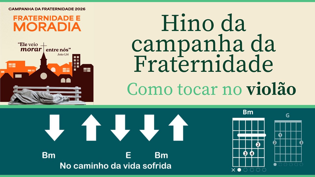 HINO DA CAMPANHA DA FRATERNIDADE 2026 - aula de violão [letra + cifra]
