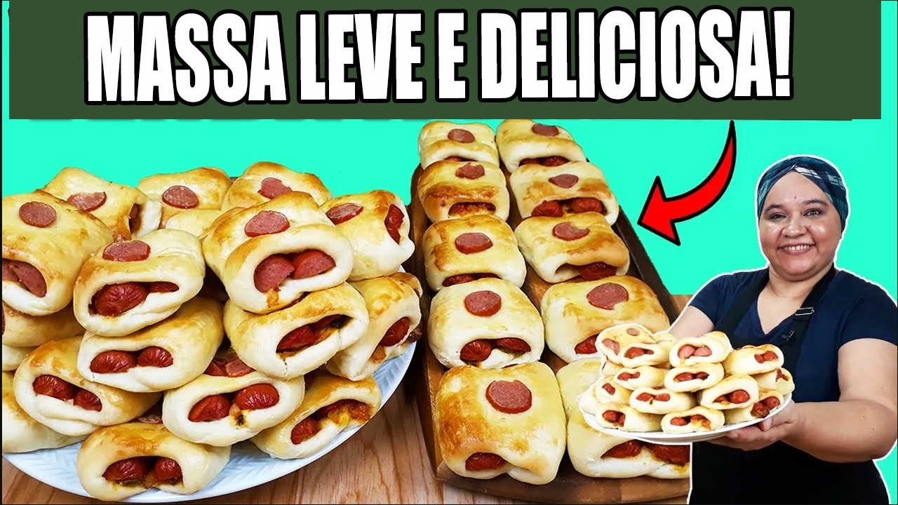 Enroladinho de Salsicha FÁCIL Rápido E DELICIOSO !!  Passo a Passo Completo !
