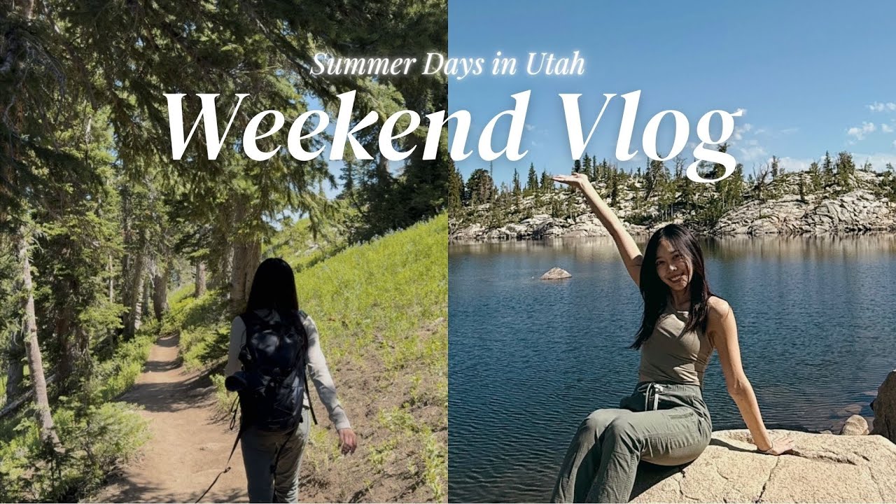 猶他日記｜適合在山裡乘涼的六月！夏天爬山竟然遇到滑雪的人？！🌿⛰️🎿 UTAH Weekend Vlog