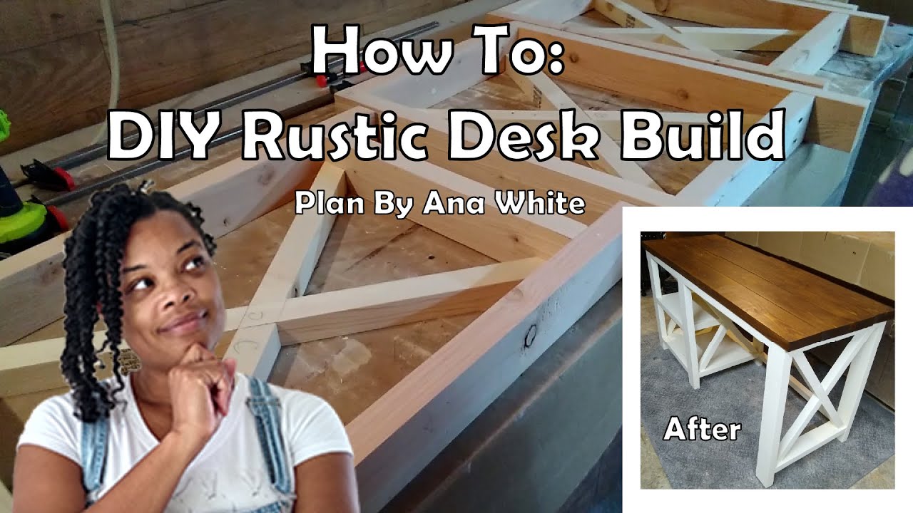 How To: Build DIY Rustic Desk. Plan by Ana White.