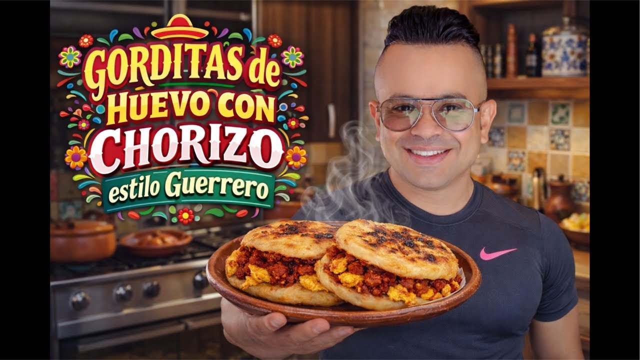 Desayuno mexicano Gorditas de Huevo con Chorizo estilo Guerrero #receta #live #cocina