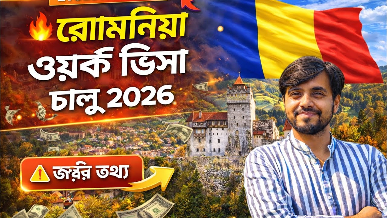 খুশির খবর! রোমানিয়া ওয়ার্ক ভিসা চালু ২০২৬ | 🇷🇴 Romania Work Visa Latest Update