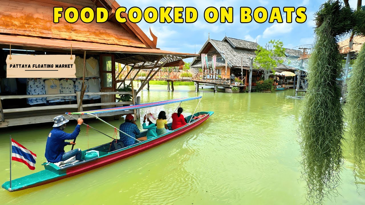 Best Things To Do in Pattaya Floating Market Thailand 🇹🇭 Food Shopping & Thai Culture