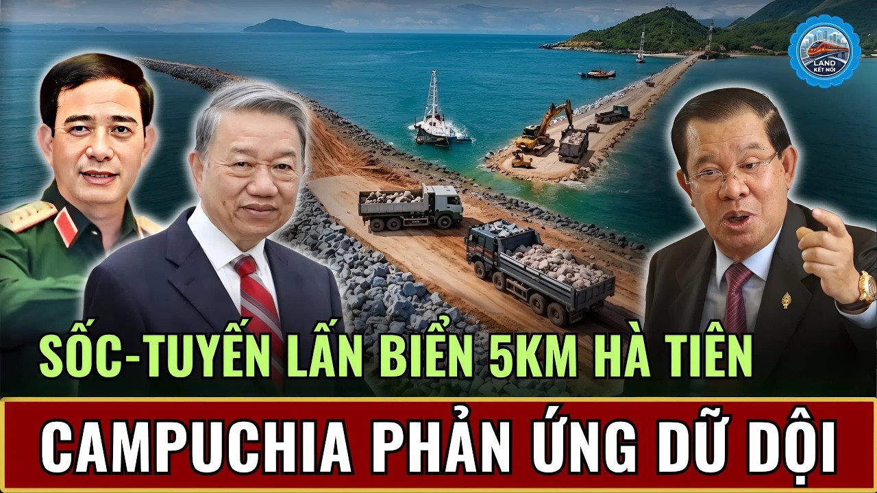 SỐC: Campuchia phản ướng dữ dội | Tuyến lấn biển 5km tại H&agrave; Ti&ecirc;n | Land Kết Nối