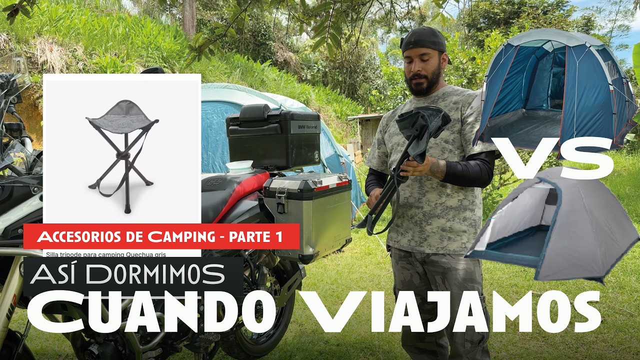 Nuestro equipo REAL para acampar en moto 🛠️⛺ | Armado de Carpas y Checklist para acampar en moto.