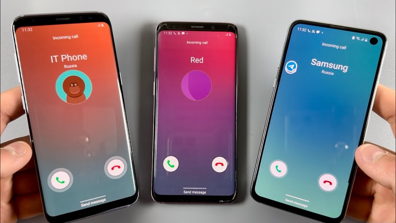 Incoming Call Versus Samsung Galaxy & Samsung S8 vs Samsung Galaxy S9 vs Samsung Galaxy S10e