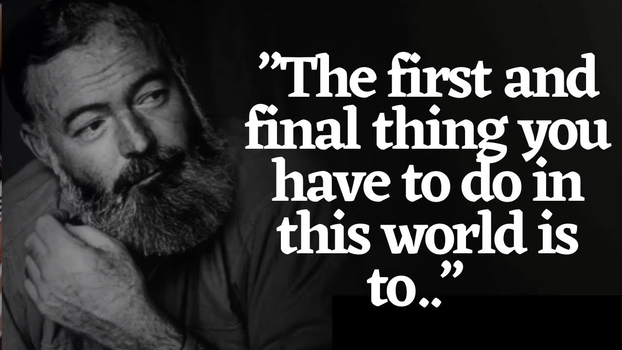 Ernest Hemingway Habitual Quotes on Life | Aphorisms, Quotes & Wise thoughts