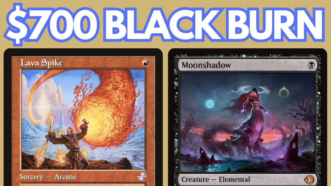 16 DAMAGE IN ONE TURN! Legacy Black Red Aggro Burn with NO RESERVE LIST ft. Moonshadow. MTG League