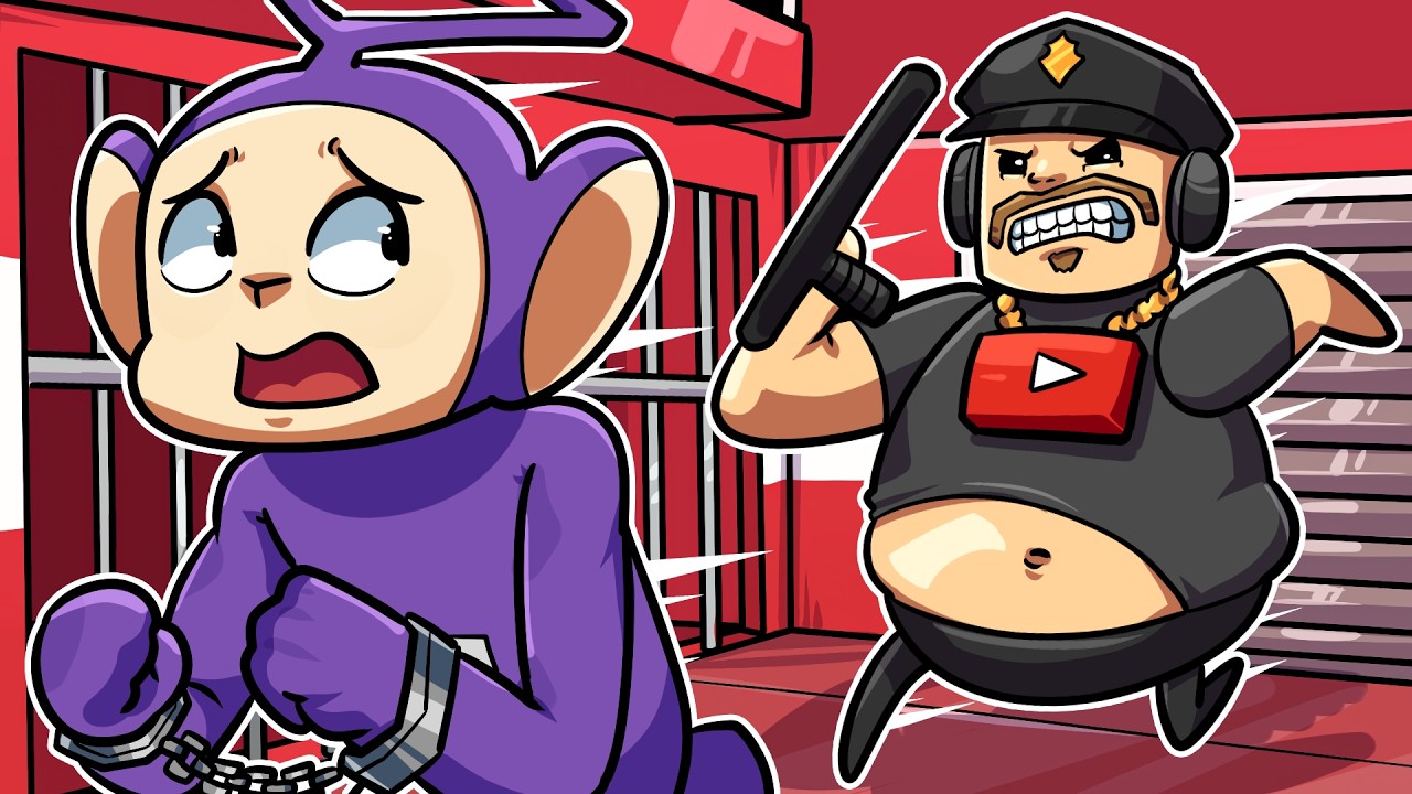 YOUTUBE PRISON IS WILD! | Tinky Winky Plays: Roblox Youtube Police Prison