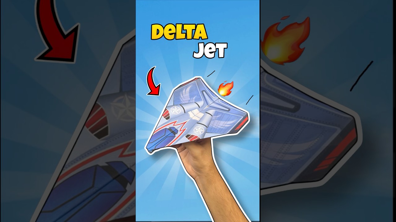 How to Make Delta Jet Paper Plane that Flies Far 🤩
