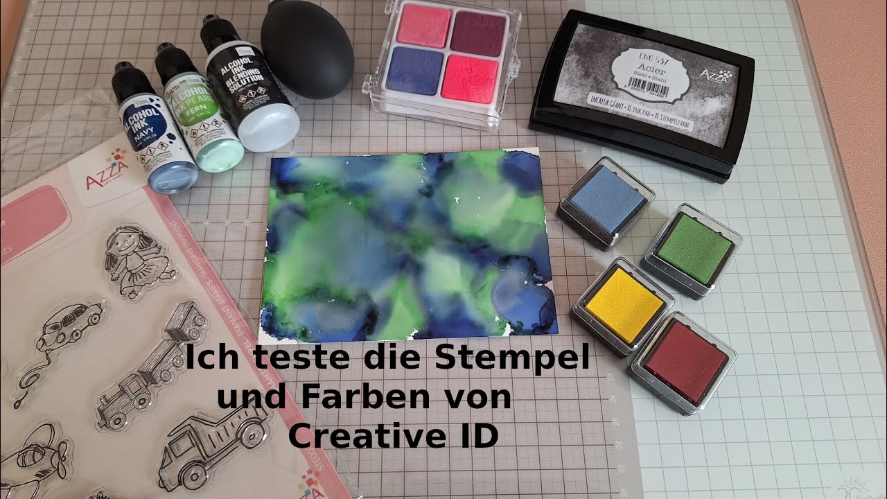 Test der Farben und Stempel von Creative ID