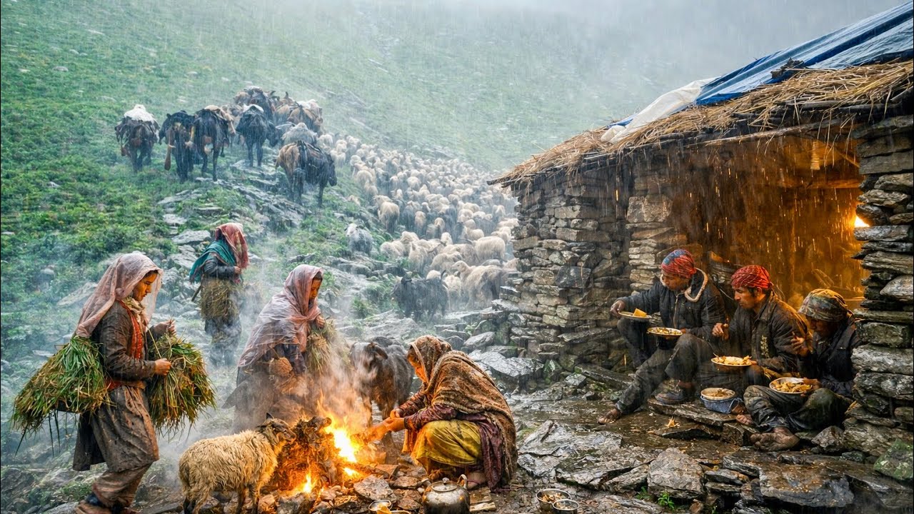 Life Inside a Nepali village During Extreme Rain Rural |Villages Daily Life in Monsoon |Village Life