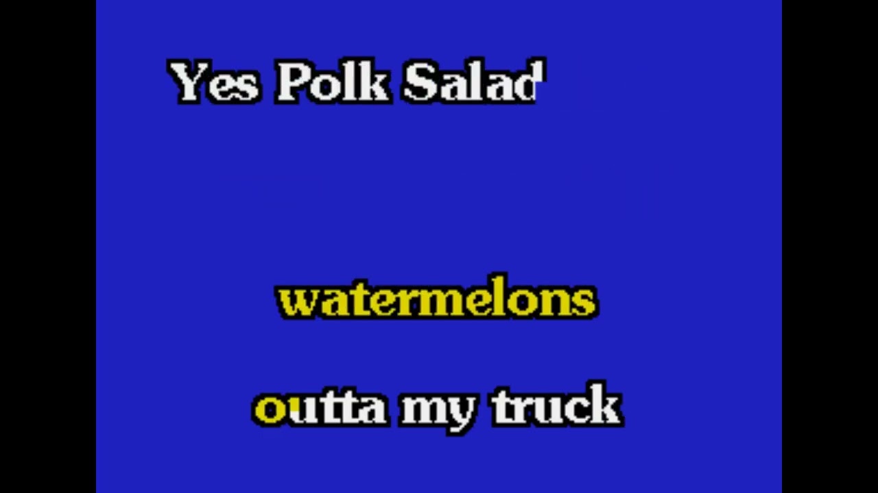Elvis karaoke   Polk Salad Annie long version
