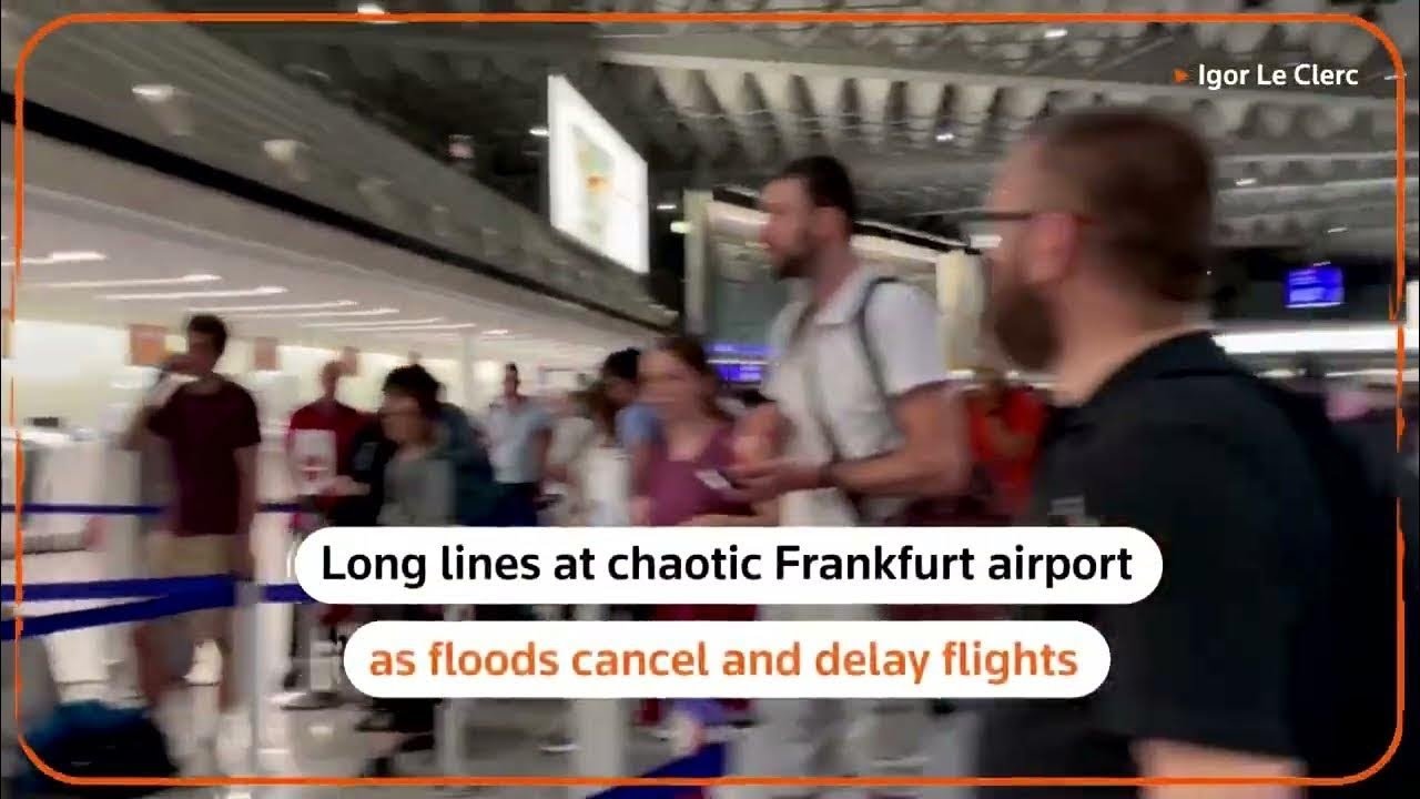 Midsummer floods halt air traffic in Frankfurt, Germany. Floods sweep homes in Frankfurt