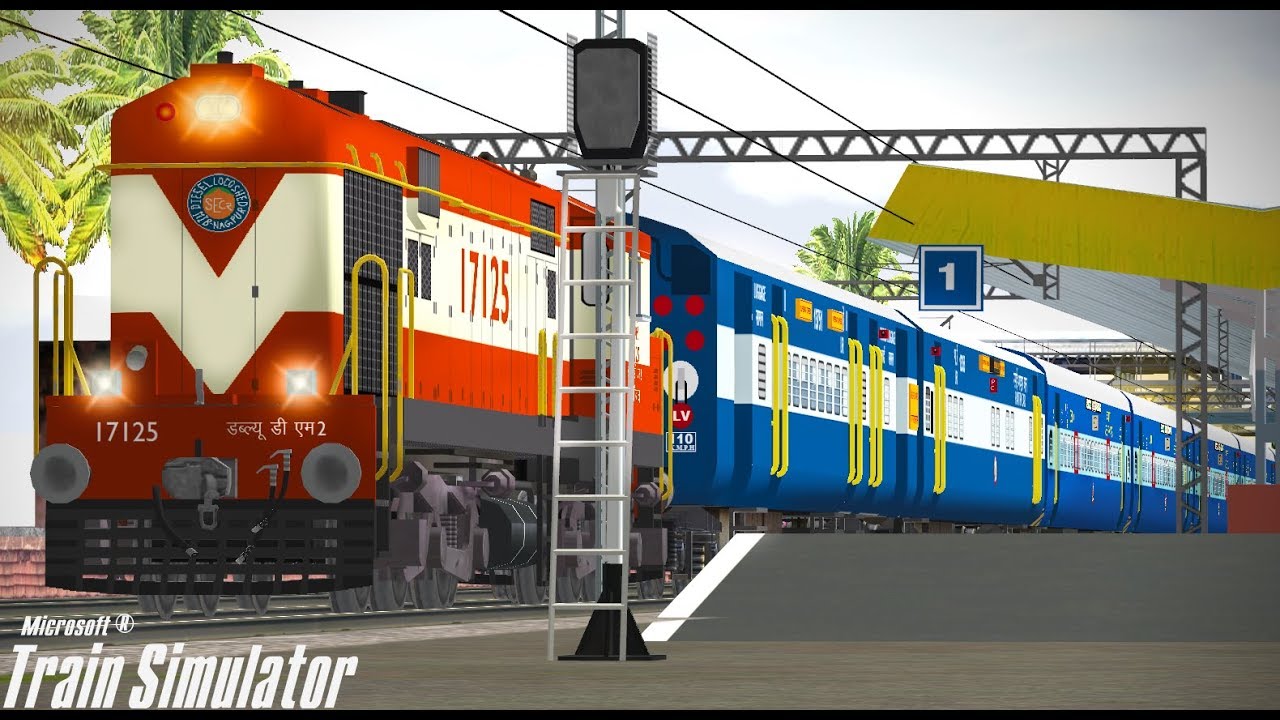 Passenger Train vs EMU Local || Parallel Action || MSTS Open Rails Journey