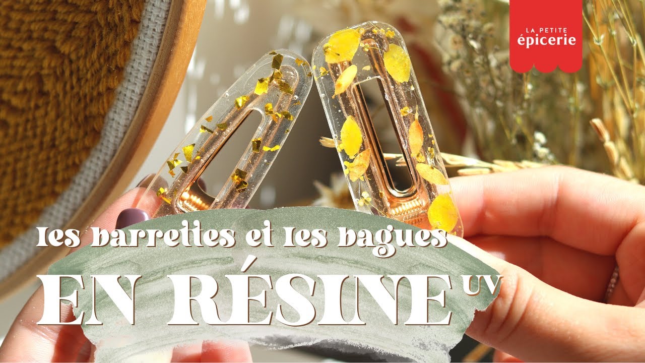 TUTO Résine⚡️: Mes barrettes et mes bagues en résine UV