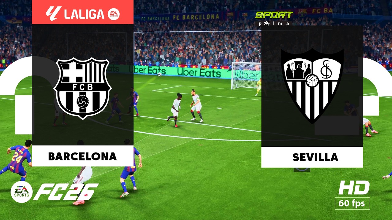 Barcelona vs Sevilla - La Liga | PC [HD60] FC 26