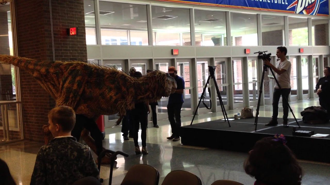 Baby T from Walking With Dinosaurs Visits Chesapeake Energy Arena