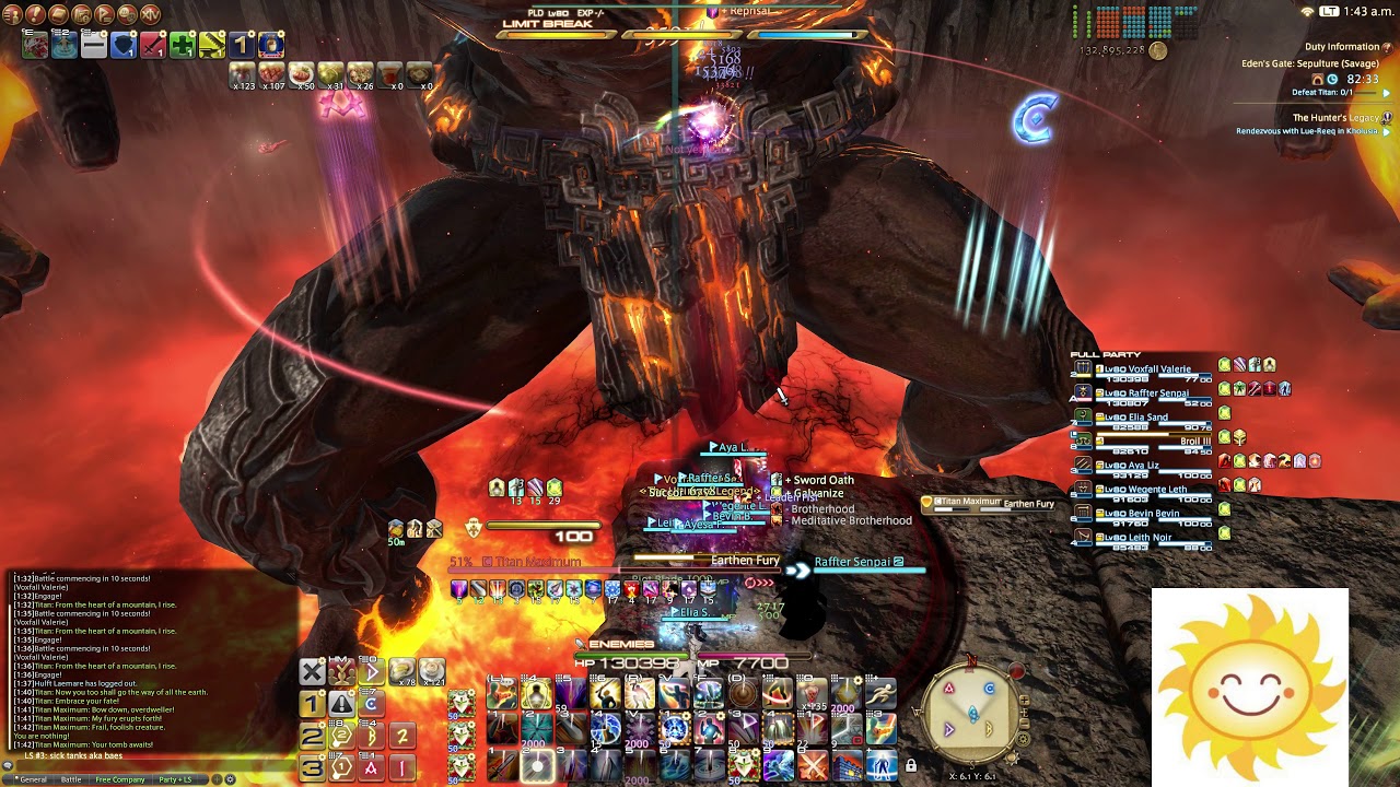 FFXIV - Eden's Gate: Sepulture (Savage) - WORLD FIRST Titan - PLD PoV