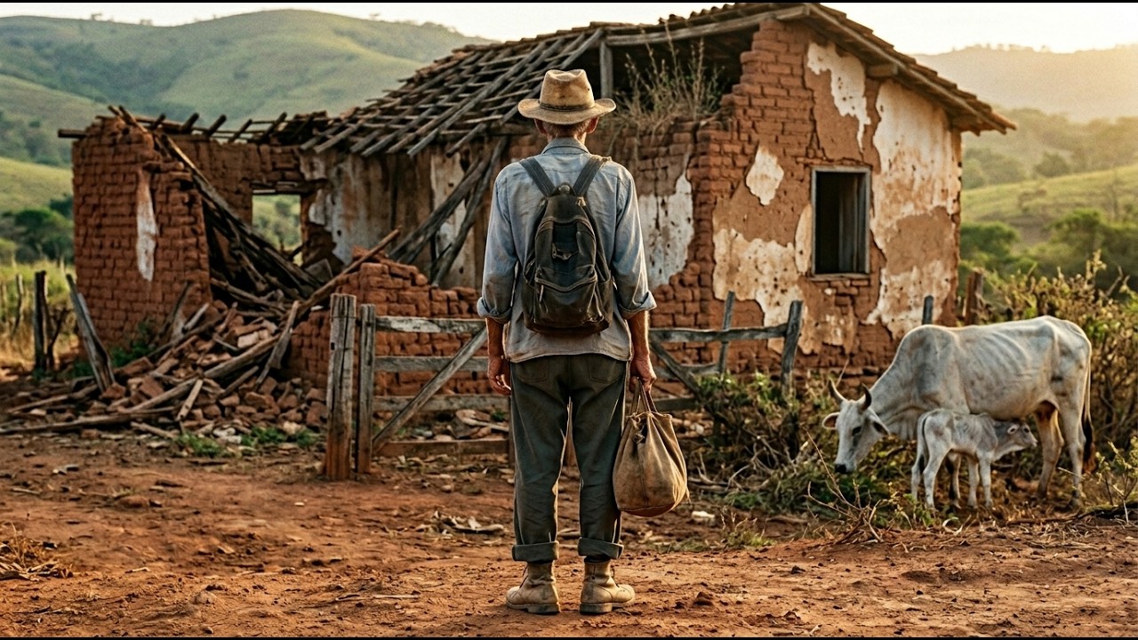 Um Velho Doente Sem Ter Para Onde Ir Encontrou Uma Casa Destruída No Interior… E Lutou Pra Recomeçar